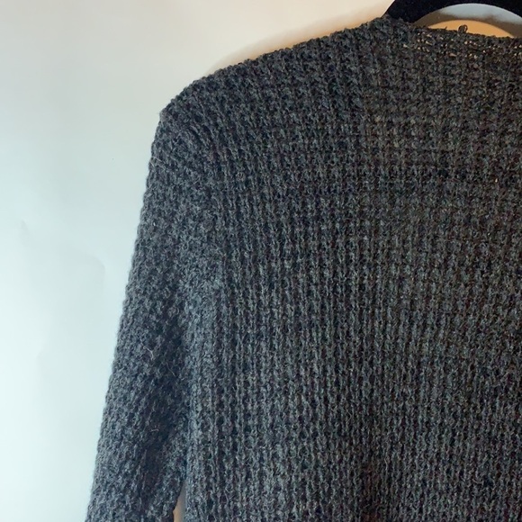 NWT Ashley by 26 International Gray Tweed Chunky Knit Long Womens Cardigan Small - Picture 11 of 13